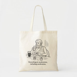 Aristotle's Guide to Moderation Tote Bag