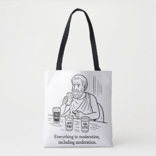 Aristotle's Guide to Moderation Tote Bag