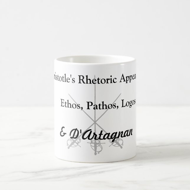 Aristotle's Rhetoric Appeals Coffee Mug (Center)