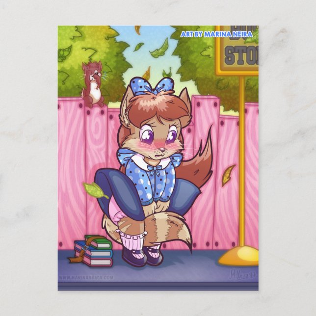 Arisu's Windy Day Postcard (Front)
