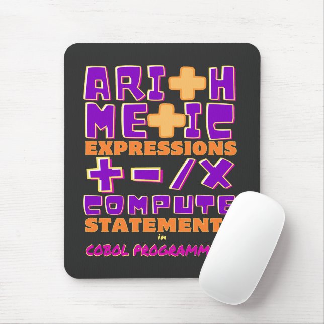 Arithmetic Expressions in Cobol Programming Mouse Mat (With Mouse)