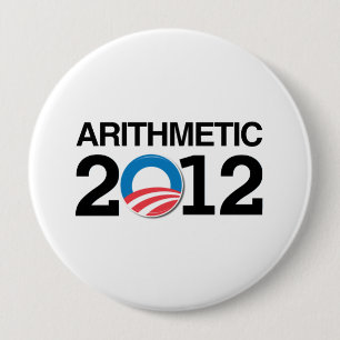 ARITHMETIC WITH OBAMA -.png 10 Cm Round Badge