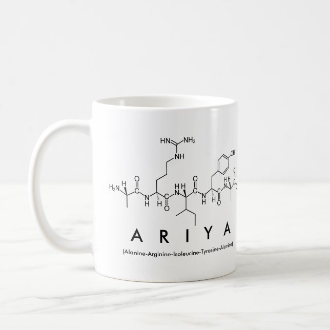 Ariya peptide name mug (Left)