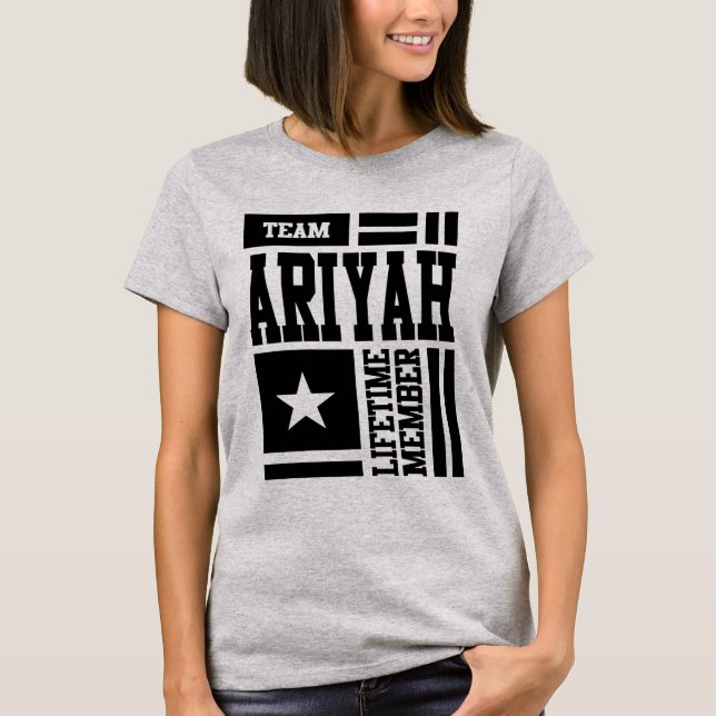 Ariyah Personalised Name Birthday Gift T-Shirt (Front)