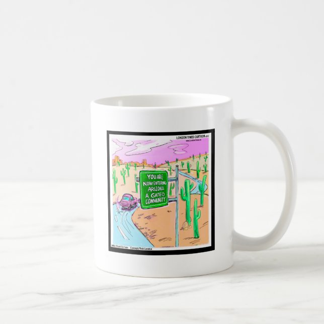 Arizona: A Gated Community Funny Gifts & Tees Coffee Mug (Right)