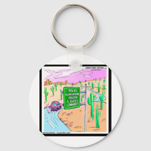 Arizona: A Gated Community Funny Gifts & Tees Key Ring