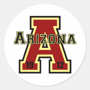 Arizona 'A' Red Classic Round Sticker
