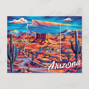 Arizona:  A Vibrant Celebration Postcard
