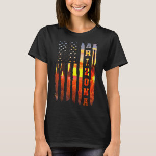 Arizona American Flag Pride Cactus Patriotic Wome T-Shirt