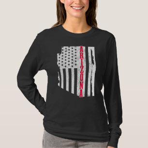 Arizona American Flag State Map Pride Patriotinc 4 T-Shirt