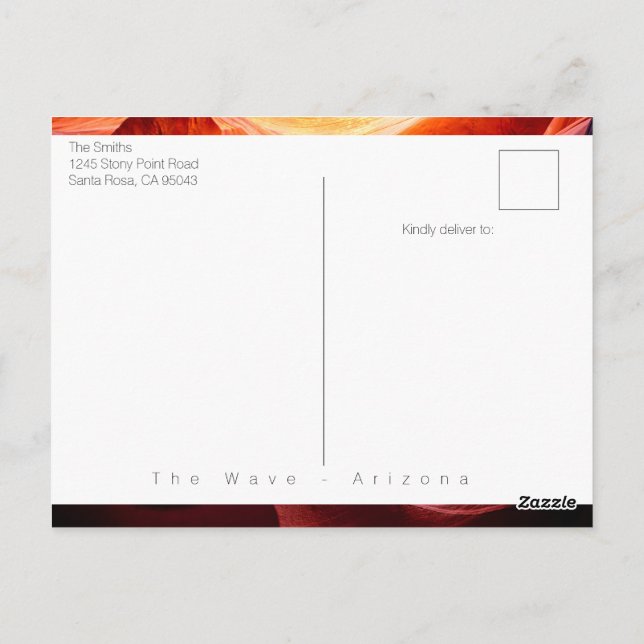 Arizona Antelope Canyon Postcard (Back)