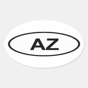 Arizona "AZ" Oval Sticker