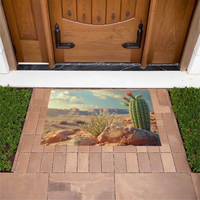 Arizona Barrel Desert Landscape Southwest Doormat (Outdoor)