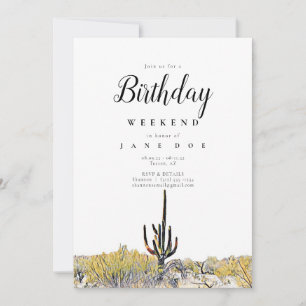 Arizona Birthday Weekend Invitation
