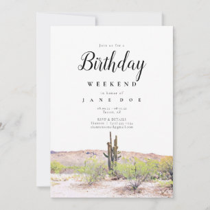 Arizona Birthday Weekend Invitation