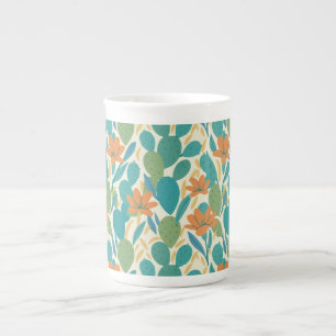 Arizona Botanical Tile Pattern Bone China Mug