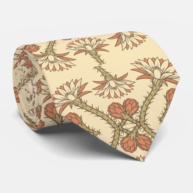 Arizona Botanical Tile Pattern Tie (Rolled)
