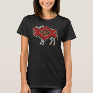 Arizona Buffalo Aztec Indian Southwestern Pattern  T-Shirt
