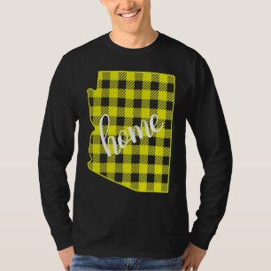 Arizona Buffalo Plaid Home State Country Yellow Pl T-Shirt