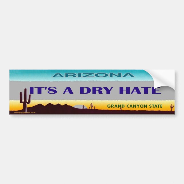 arizona... bumper sticker (Front)