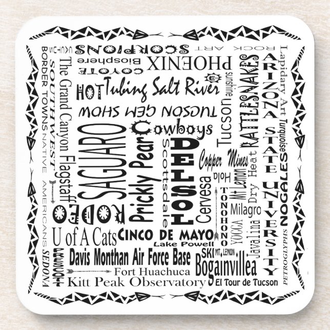 Arizona Buzz Words Coaster (Front)