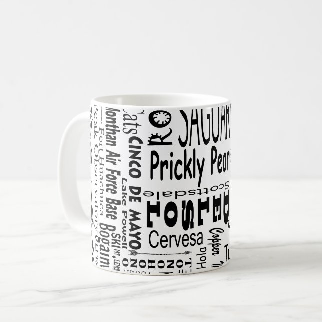 Arizona Buzz Words Coffee Mug (Front Left)