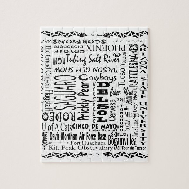 Arizona Buzz Words Jigsaw Puzzle (Vertical)