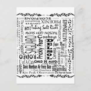 Arizona Buzz Words Postcard