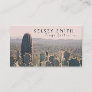 Arizona Cacti - Yoga Instructor Business Card