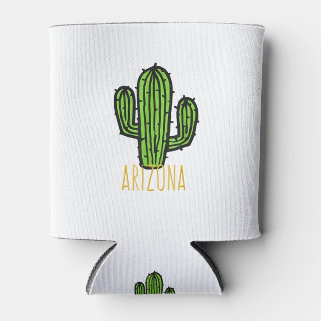 Arizona Cactus - AZ Souvenir Can Cooler (Front)
