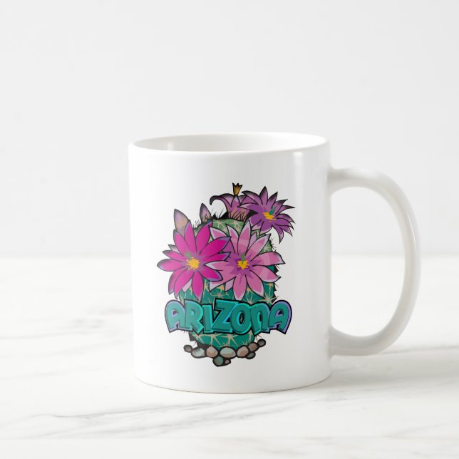 Arizona Cactus Blooms Coffee Mug (Right)