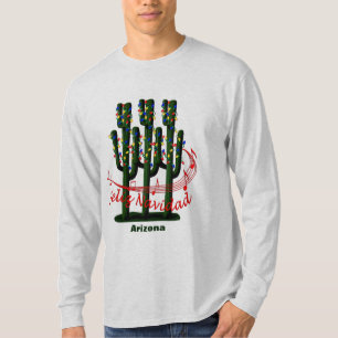 Arizona Cactus Christmas Feliz Navidad T-shirt