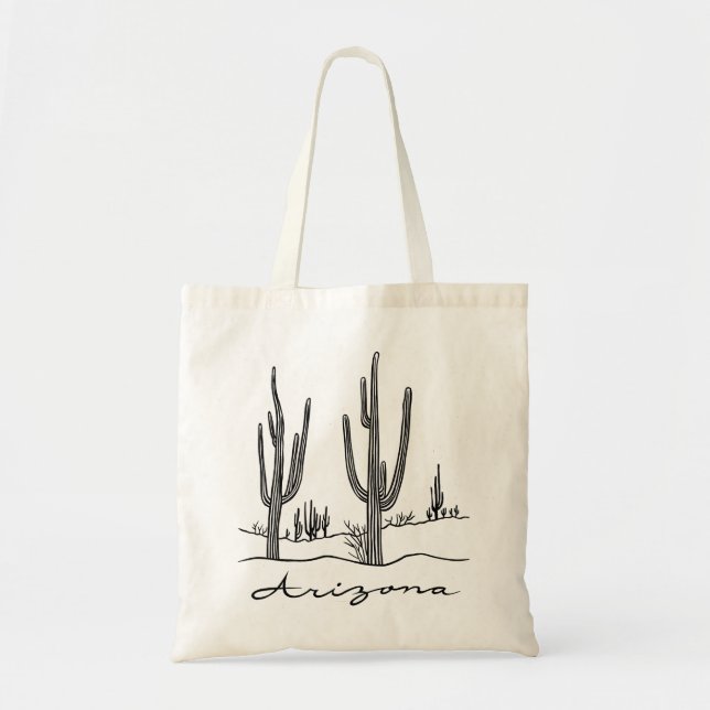 Arizona Cactus Country Tote Bag (Front)