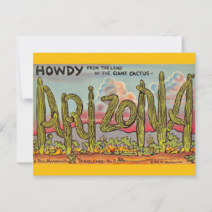 Arizona Cactus Greeting Postcard