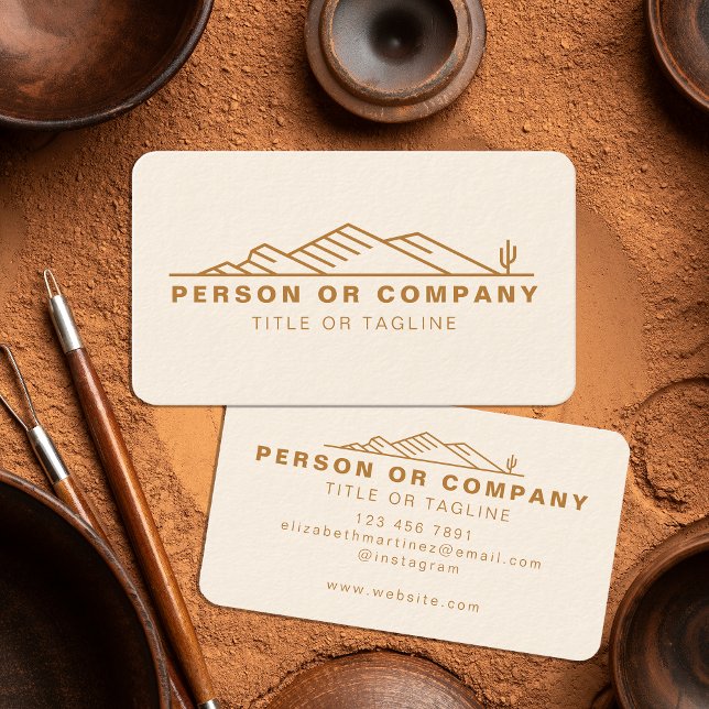 Arizona Cactus Landscaping Or Real Estate Modern Business Card (Creator Uploaded)