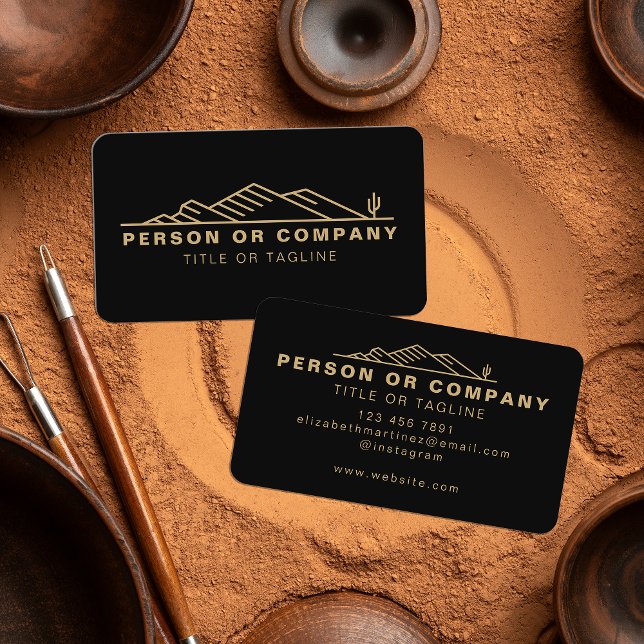 Arizona Cactus Landscaping Or Real Estate Modern Business Card (Creator Uploaded)