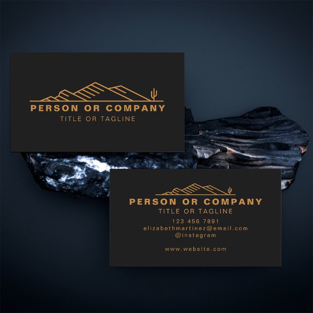 Arizona Cactus Landscaping Or Real Estate Modern Business Card (Creator Uploaded)