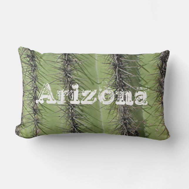 Arizona Cactus Needle Photo Desert Plant Saguaro Lumbar Cushion (Front)