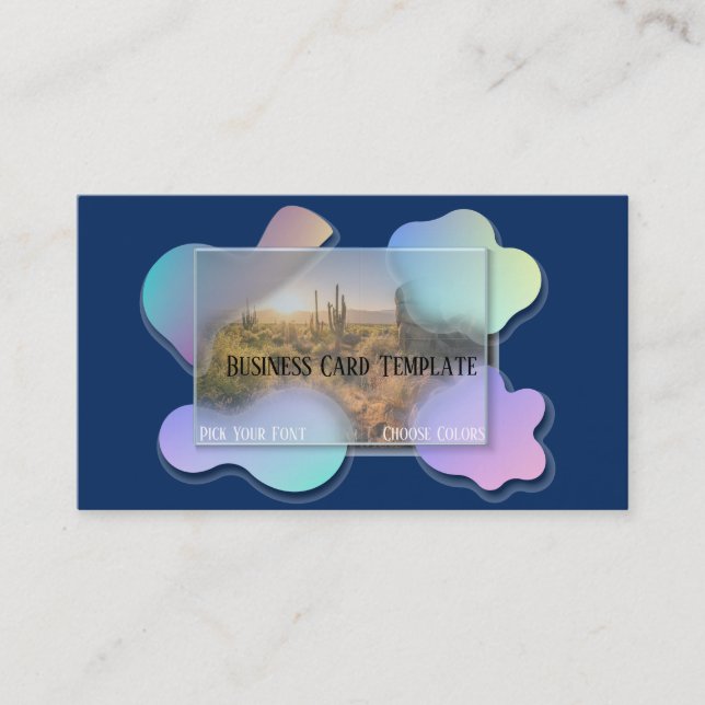 Arizona Cactus Sunset Desert Business Card (Front)