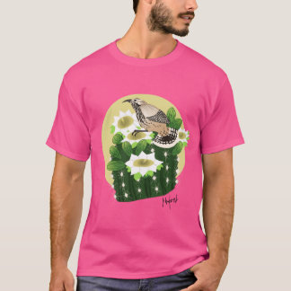 Arizona Cactus Wren and Saguaro Cactus Oversized T-Shirt