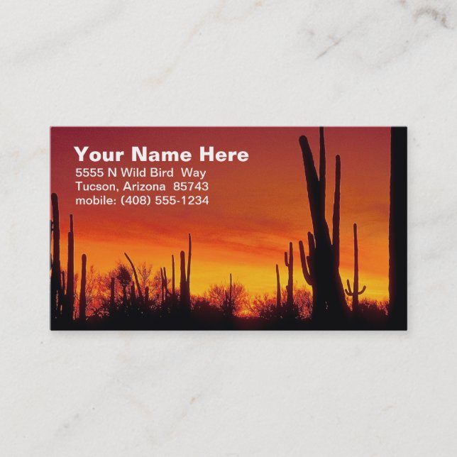 Arizona California Calling Card (Front)