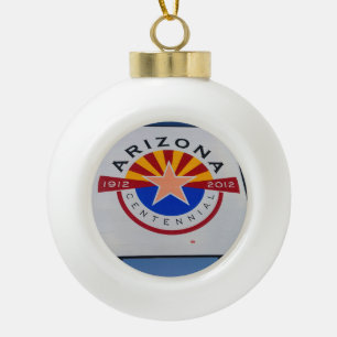 Arizona Ceramic Ball Christmas Ornament