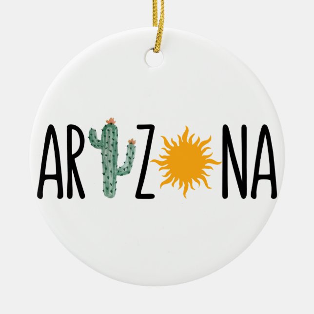 ARIZONA CERAMIC TREE DECORATION (Front)