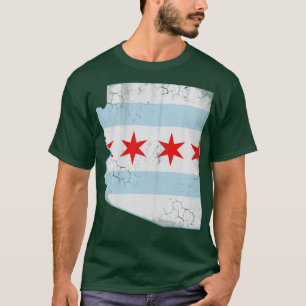 Arizona Chicago Map Flag Family Transplant Vacatio T-Shirt