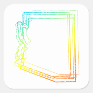 arizona chill blur square sticker