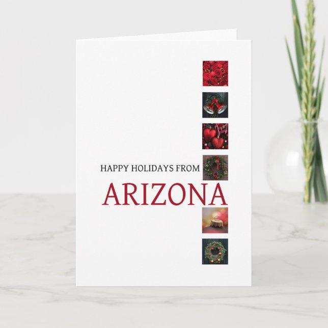 Arizona  Christmas Card, state specific Holiday Card (Front)