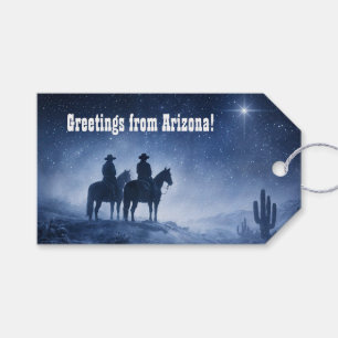 Arizona Christmas Country Western Cowboys Gift Tags
