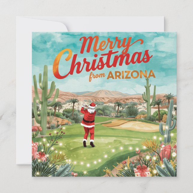 Arizona Christmas in Desert Greeting card (Front)