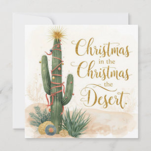 Arizona Christmas in Desert Greeting card
