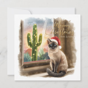 Arizona Christmas in Desert Greeting card